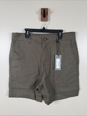 Slate & Stone Olive Cotton / Linen 6” Shorts